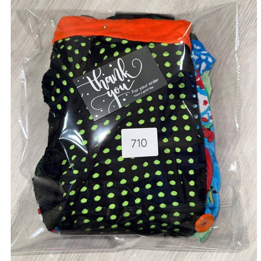 Seven Waves Mixed Media Mini Dress Neon Floral Polka Dot Mesh Artsy Boho Size 2 - Picture 9 of 9